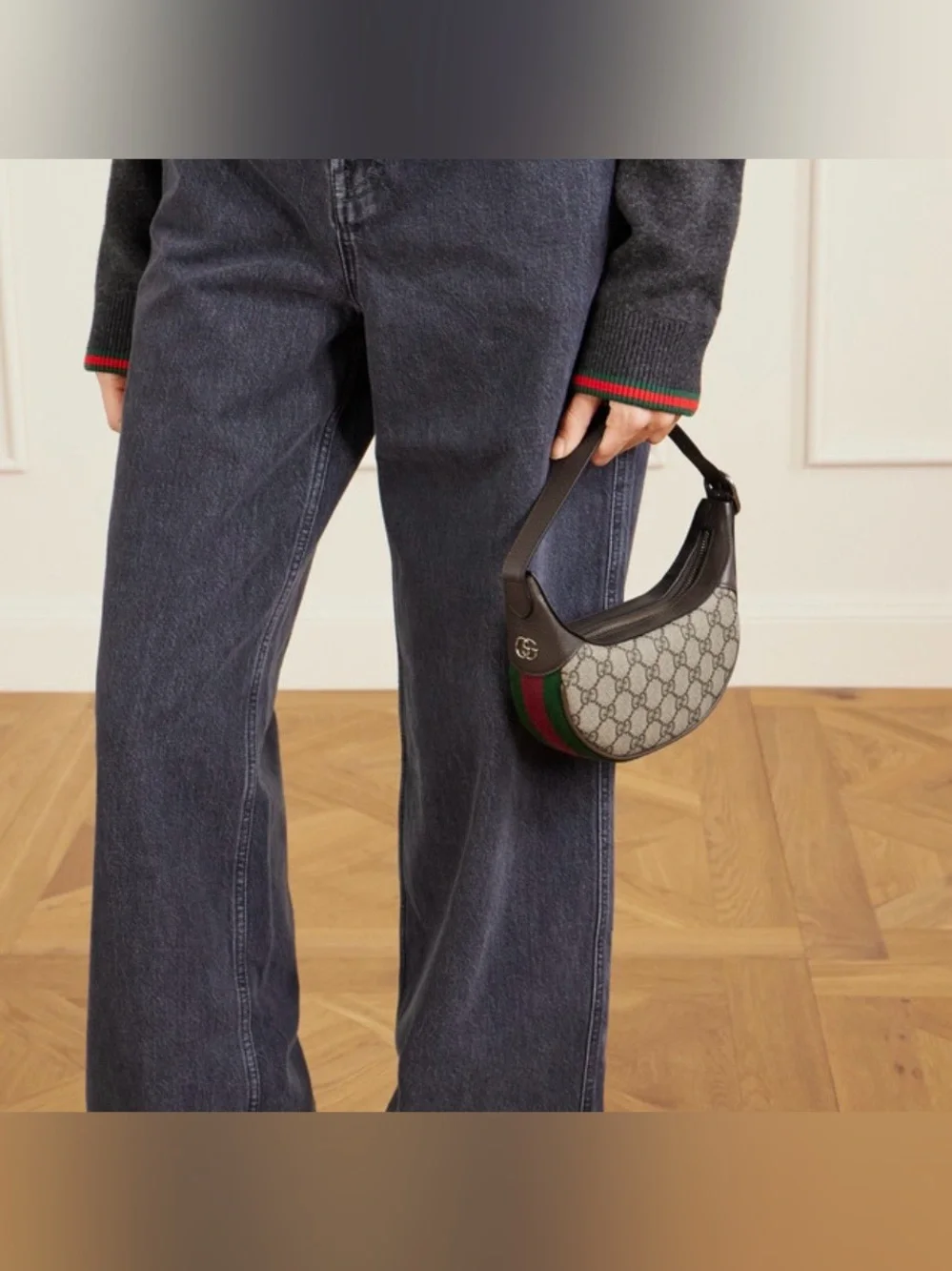 GUCCI Ophidia GG logo web stripe hobo bag